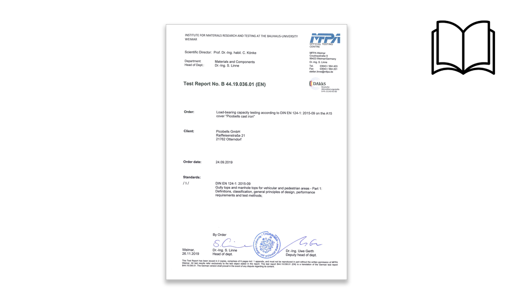 Deckelprüfung Guss Deutsch