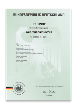 Urkunde Trägerelement