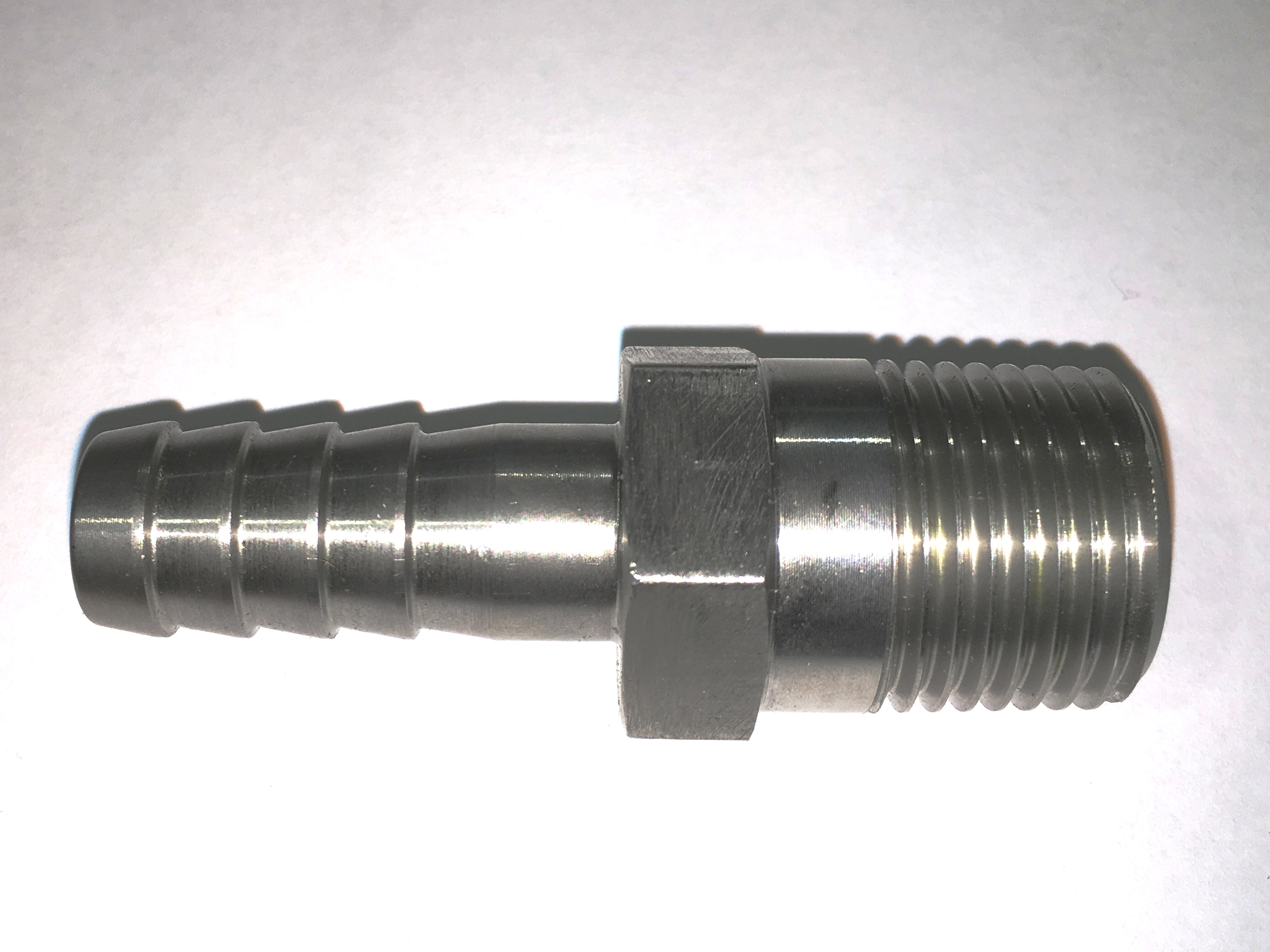 Edelstahlanschlußnippel 13 mm 1/2""" -Tank- Edelstahlanschlußnippel 13 mm 1/2""" -Tank-